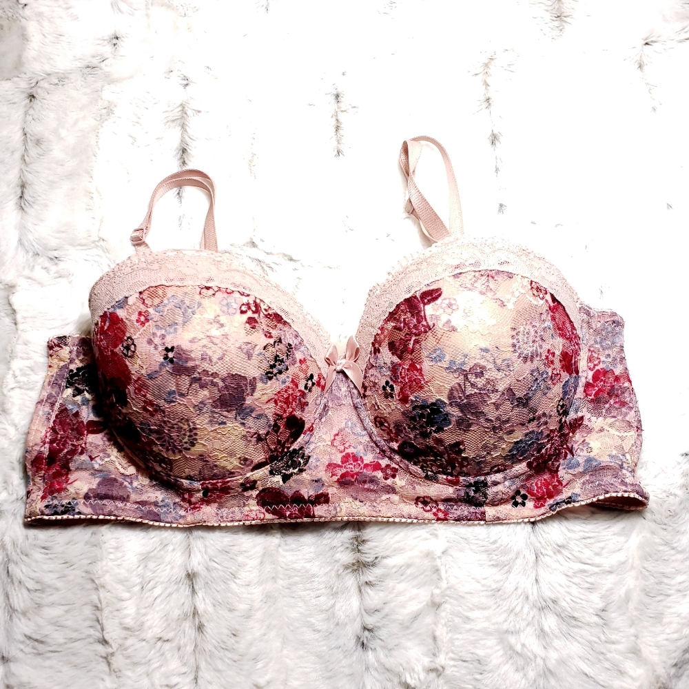 SECRET LACE LLC Black Fuschia Bra